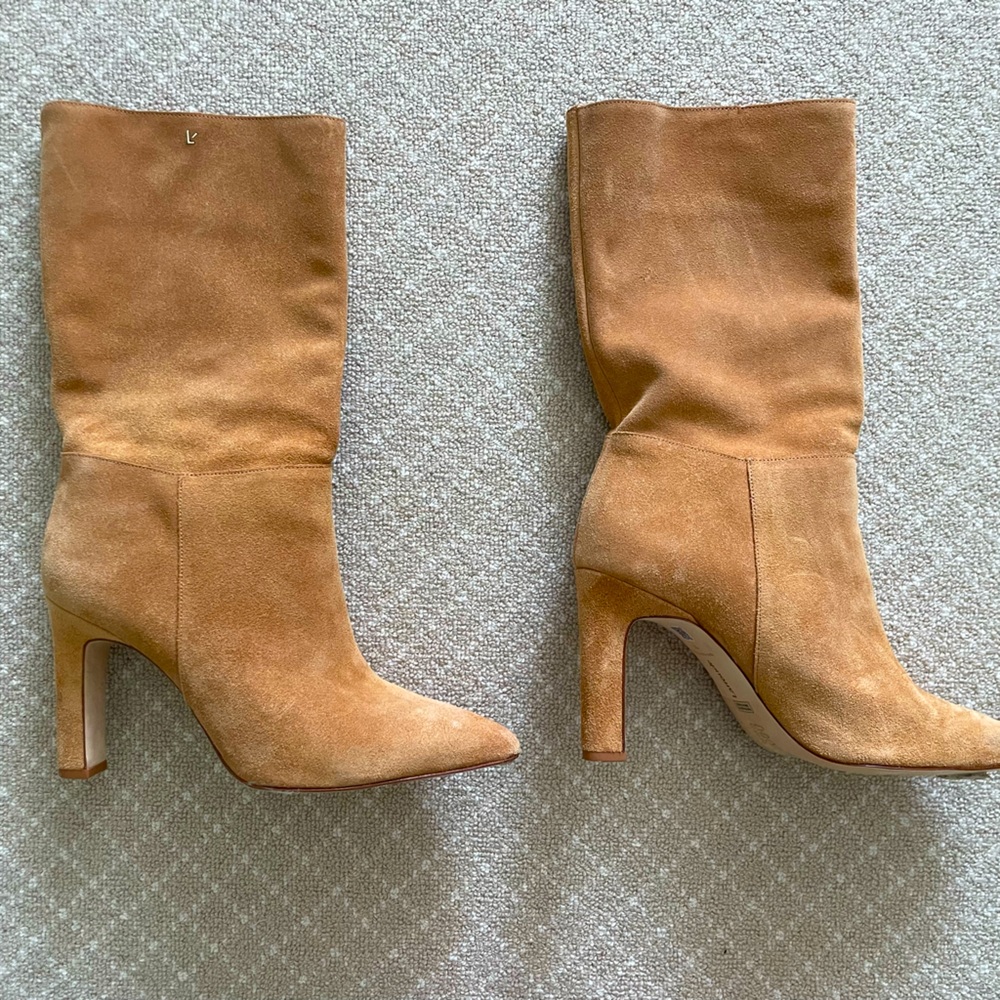 Tan suede mid calf boots. Only worn once